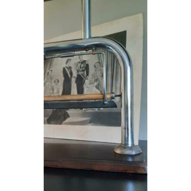 Dubbele chromen Winkel toonbank papierrolhouder jaren '50