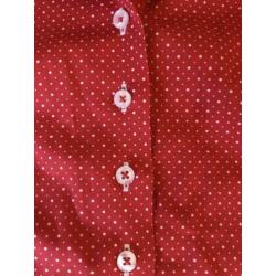 Cavalaro Napoli blouse rood met witte print (maat 36)