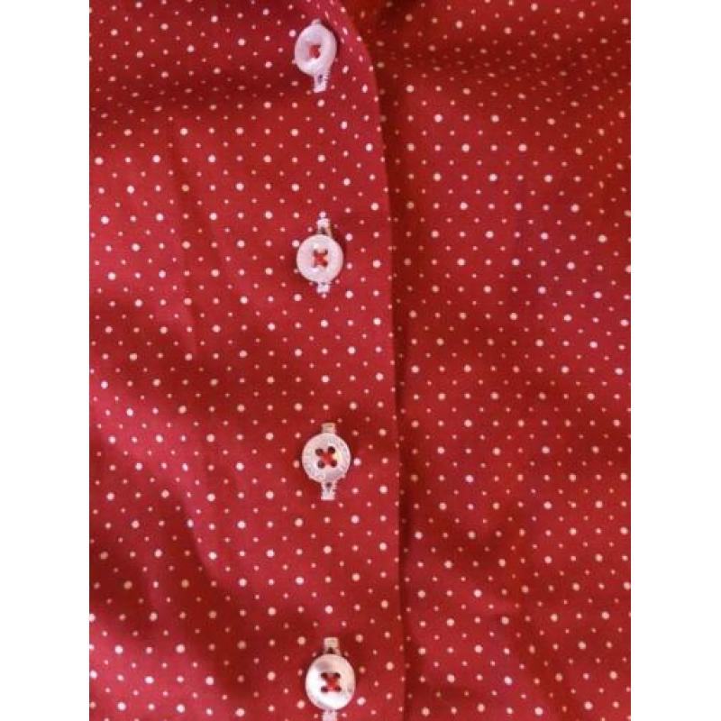 Cavalaro Napoli blouse rood met witte print (maat 36)