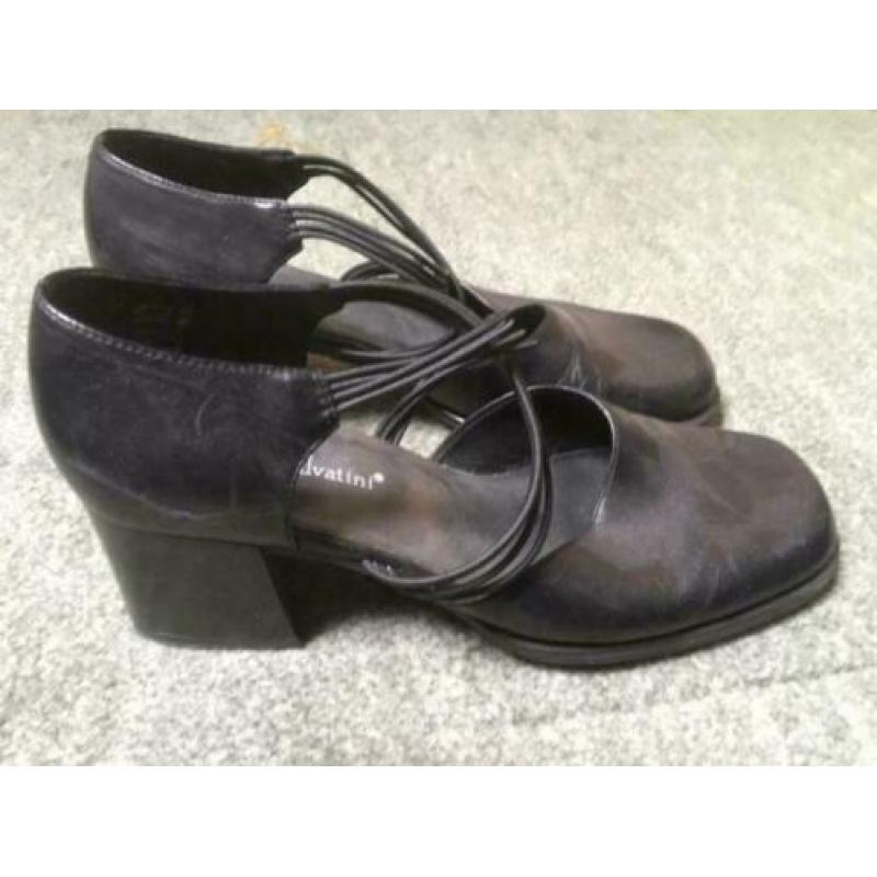 Emilio Salvatini sandalen, kleine hak, zwart, dames, schoen