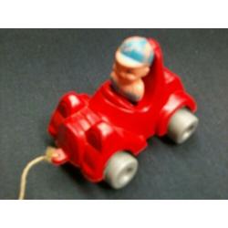 Plastic auto met bewegende bestuurder made in w. Germany fle