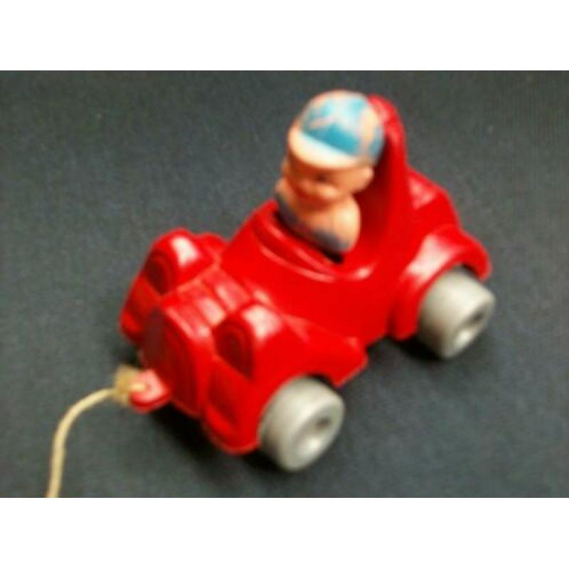 Plastic auto met bewegende bestuurder made in w. Germany fle