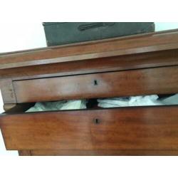Houten kast 7 lades vintage