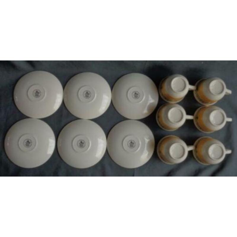 CHURCHILL PORTS OF CALL 6x koffie kop en schotel H7,5xO8,5cm