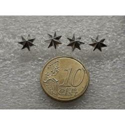 4 stuks Zilverkleurige miniatuur sterren voor op de baton