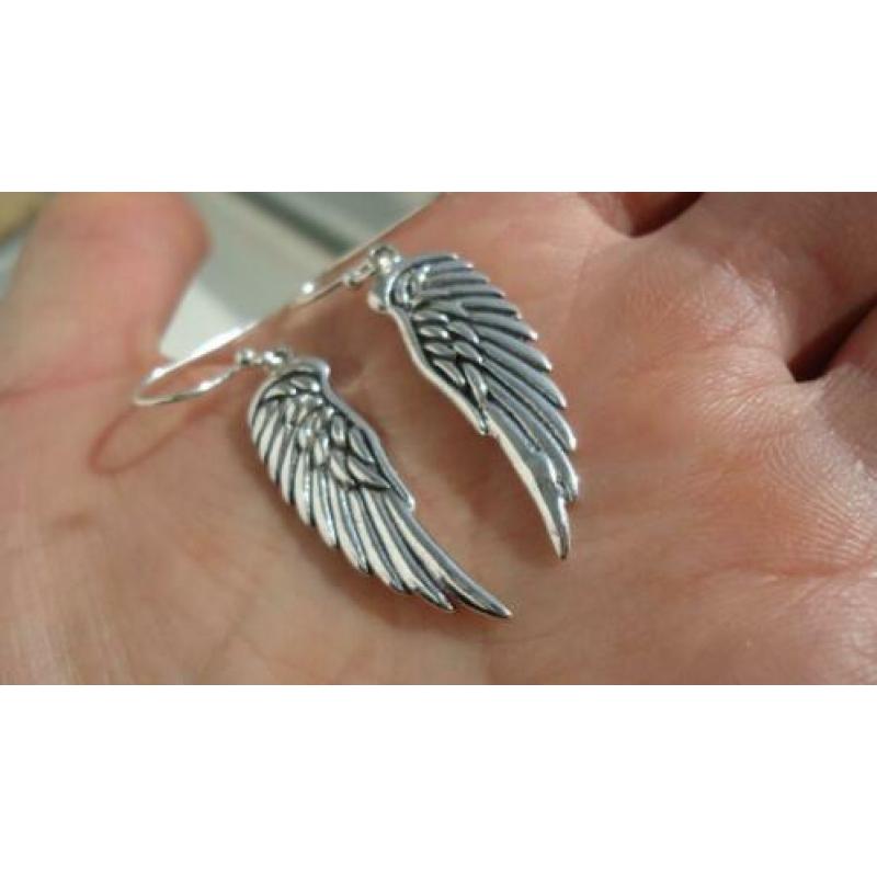 925 zilver / zilveren oorbellen vleugels / wings - Vanoli