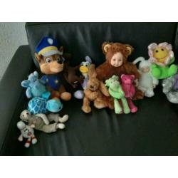 Speelgoed knuffels van dieren met knuffelton