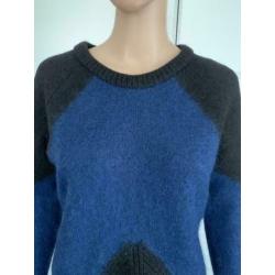 D1133 STILLS maat M=38/40 gebreide wollen trui blauw