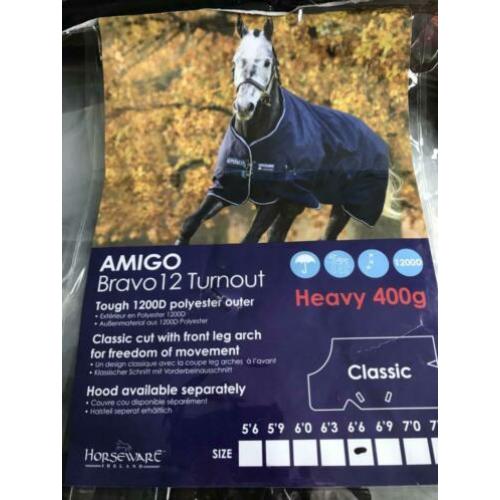 Horseware Amigo Bravo 12 Turnout deken - 400 gr - als nieuw