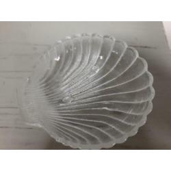 Vis en schelp schaal, glas