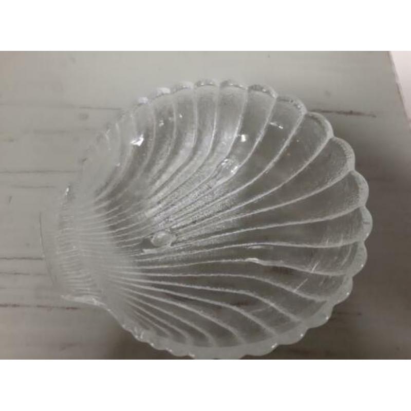 Vis en schelp schaal, glas
