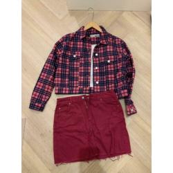 Topshop Mojo set spijkerjasje 40
