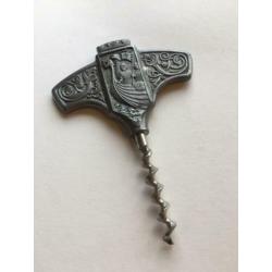 HS Konge tinn Norway pewter: tinnen kurkentrekker viking