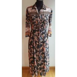 lange tuniek of jurk maxi doorknoopjurk Desigual maat 36