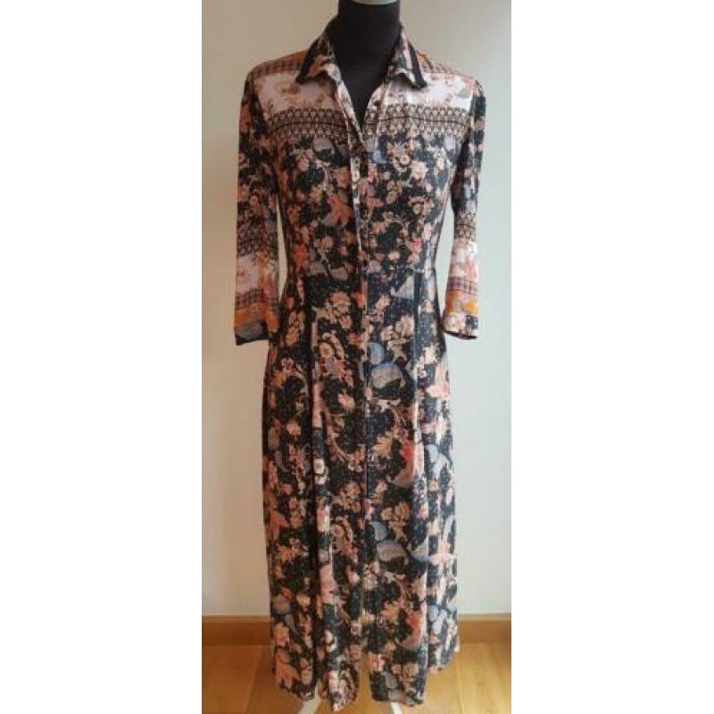 lange tuniek of jurk maxi doorknoopjurk Desigual maat 36