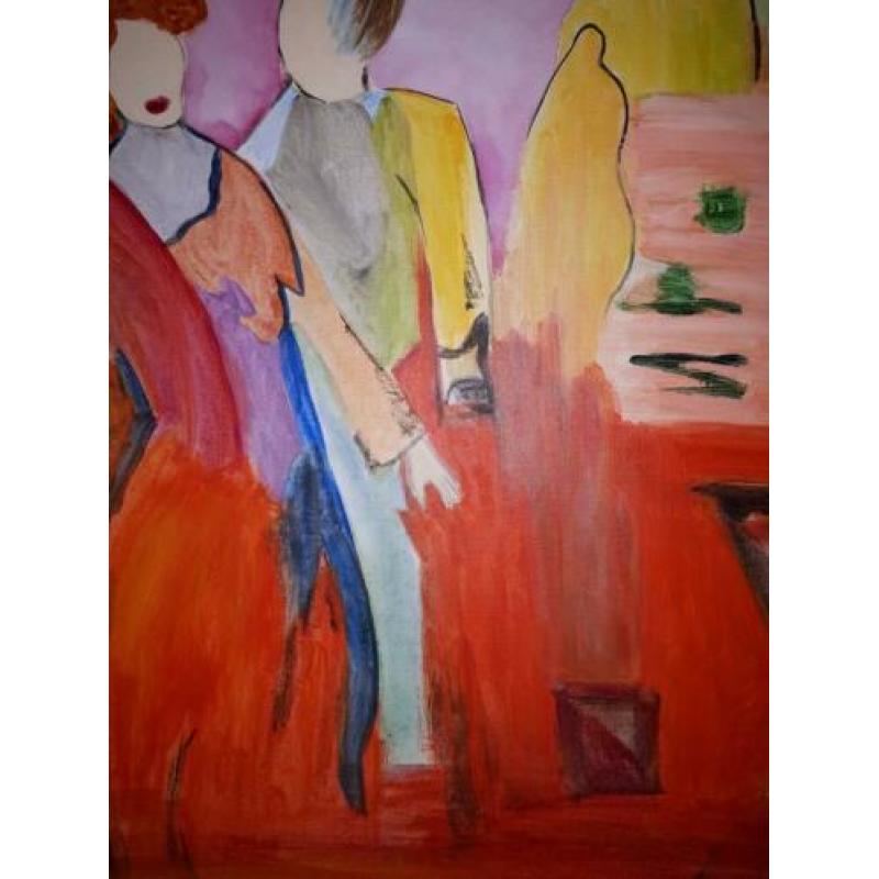 Nieuw abstract figuratief doek 50x50