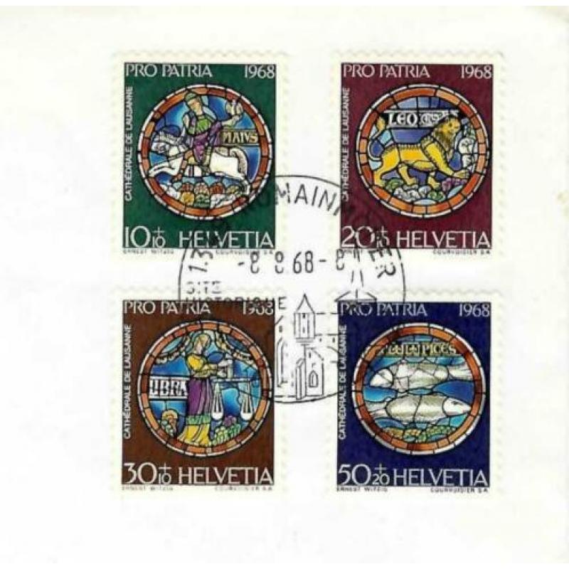 Envelop Zwitserland 1968 Helvetia Pro Patria.
