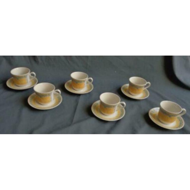 CHURCHILL PORTS OF CALL 6x koffie kop en schotel H7,5xO8,5cm