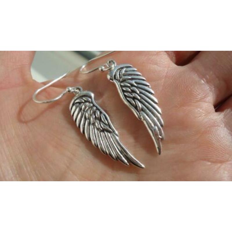 925 zilver / zilveren oorbellen vleugels / wings - Vanoli