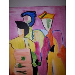 Nieuw abstract figuratief doek 50x50