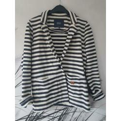 Only blazer Donkerblauw wit gestreept maat S 36 zara colbert
