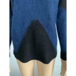 D1133 STILLS maat M=38/40 gebreide wollen trui blauw