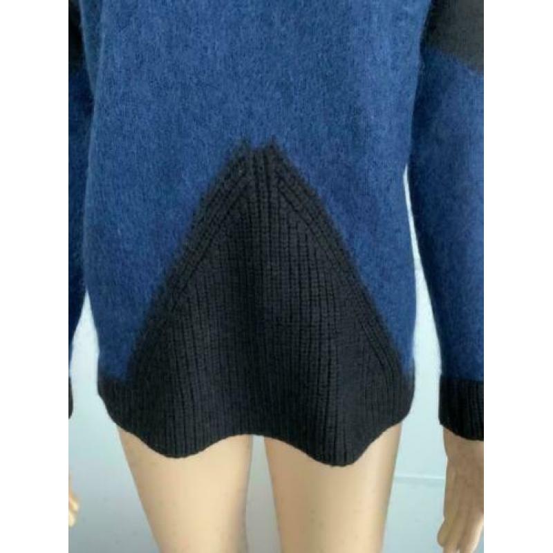 D1133 STILLS maat M=38/40 gebreide wollen trui blauw