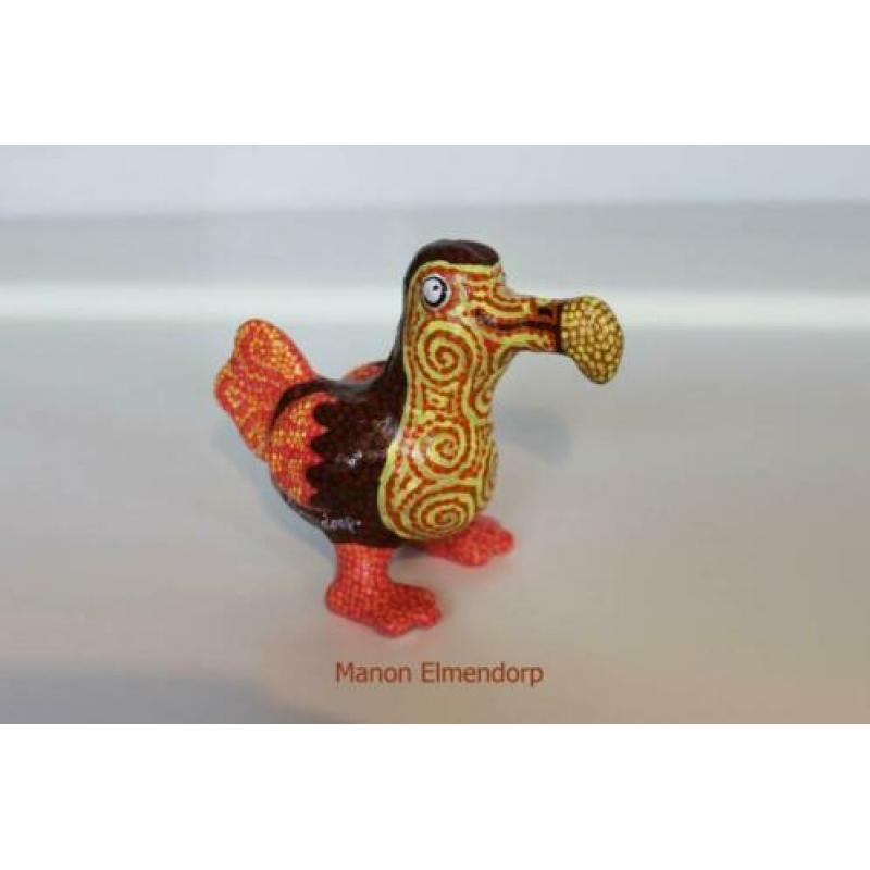 100% Handgemaakt Beeldje Dodo / Vogel Kunst Nieuw