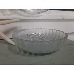 Vis en schelp schaal, glas