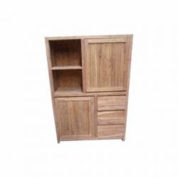 Half Open Kast massief TEAKHOUT, speelse indeling!