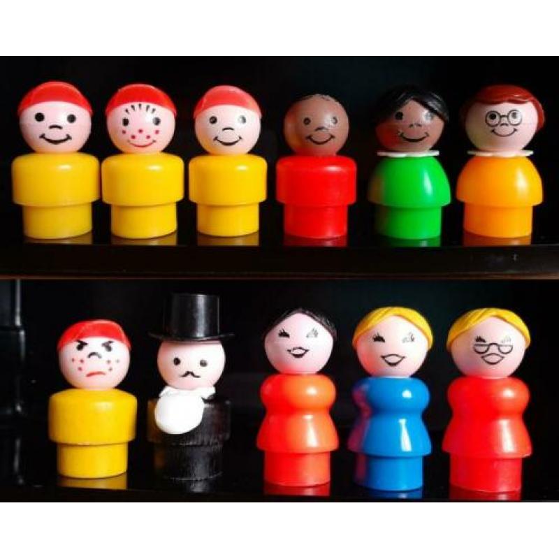 Set Retro Fisher Price Little People Figuren / Poppetjes
