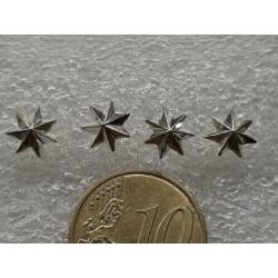 4 stuks Zilverkleurige miniatuur sterren voor op de baton