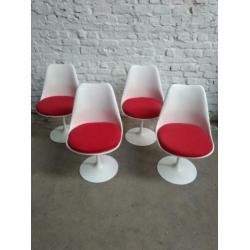 Set originele Saarinen Knoll Tulip chair stoel kvadrat 1970s