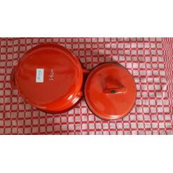 Emaille pannetje rood