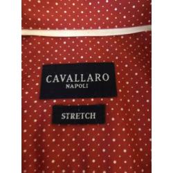 Cavalaro Napoli blouse rood met witte print (maat 36)