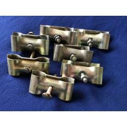 Bouwhekklemmen 7 stuks (zo goed als nieuw) afm. 13x5,5cm