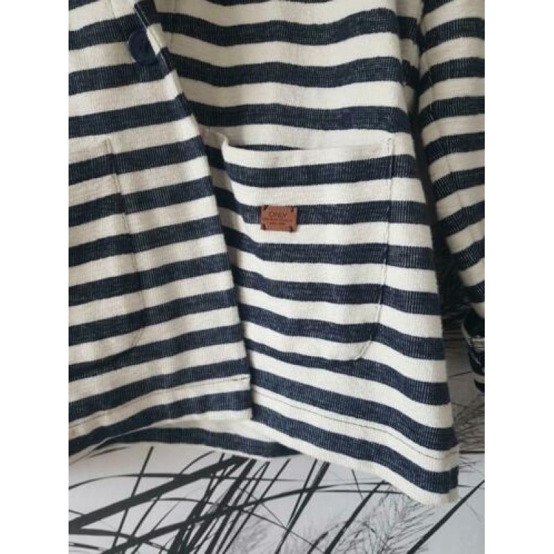 Only blazer Donkerblauw wit gestreept maat S 36 zara colbert