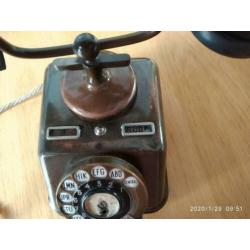 Nostalgisch messing bakeliet met draaischrijf telefoon 25.-