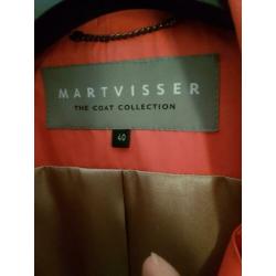 Mart Visser trenchcoat voorjaar maat 40 koraalrood/rozerood