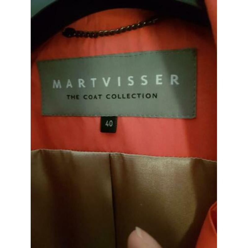 Mart Visser trenchcoat voorjaar maat 40 koraalrood/rozerood