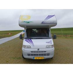 nette fiat 2.5 d ,hymer alkoof ,1995,airco,5 persoons