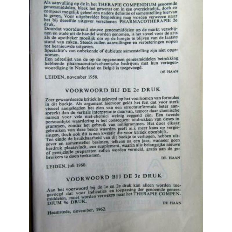 Oud Geneesmiddelen Compendium 1962