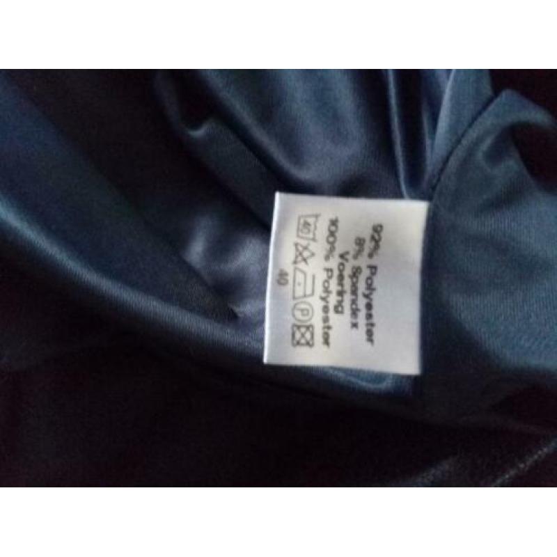 Initia rok, voelt als suède leer, diep donkerblauw, 40/42