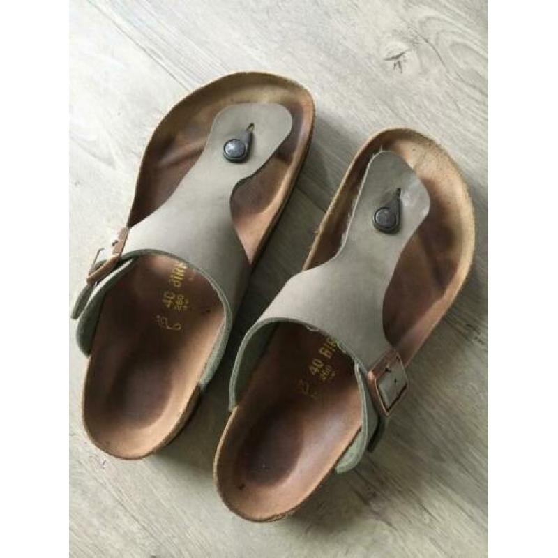 Birkenstock slippers, taupe, maat 40