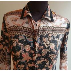 lange tuniek of jurk maxi doorknoopjurk Desigual maat 36
