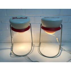 2 Grolsch beugel lampen