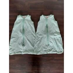 2 x newborn slaapzak Hema mintgroen maat 50 - 62 TOG 1,0-1,4