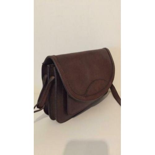 Vintage leren tasje schoudertas