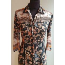 lange tuniek of jurk maxi doorknoopjurk Desigual maat 36