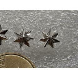 4 stuks Zilverkleurige miniatuur sterren voor op de baton